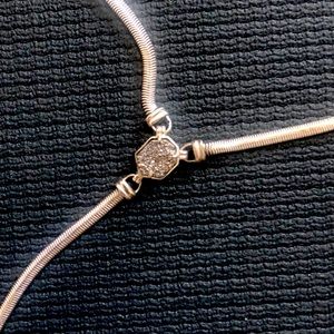 Kendra Scott silver lariat necklace